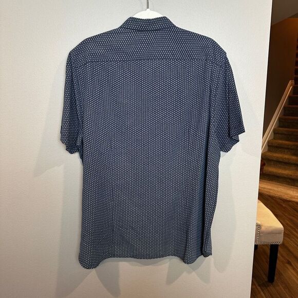 Ted Baker 7/3X Navy Patterned Shirt - Picture 5 of 11